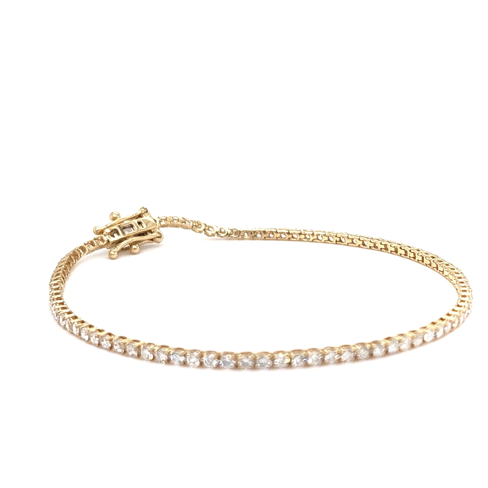 LG - 14K 2.00CT D-BRACELET LDS RDS NON-CERTIFIED SIZE 7 INCHES
